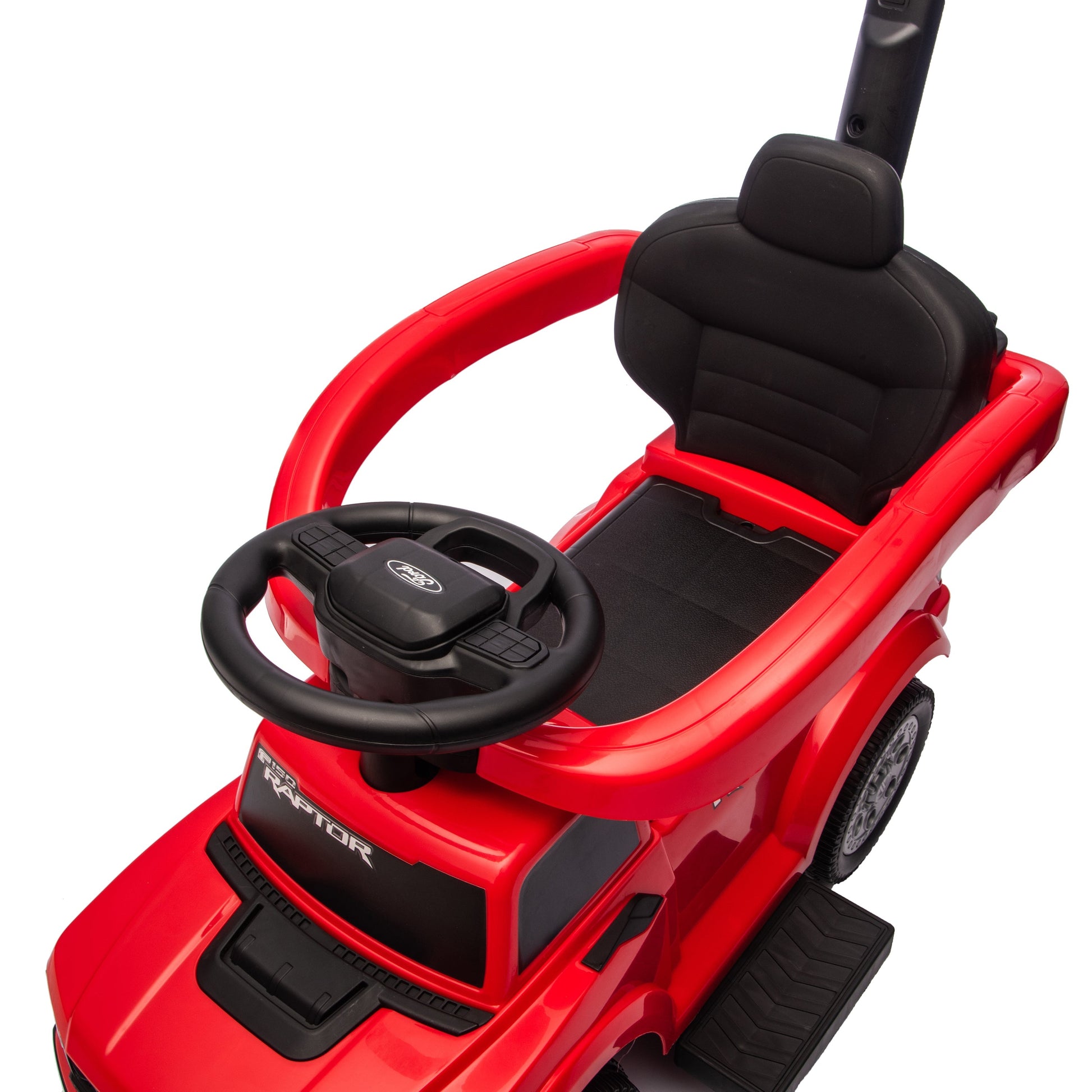 Ford Raptor 3-in-1 Push Ride On Toy Car - Red