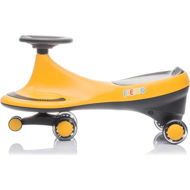 Freddo Toys Swing Car with Flashing Wheels - Yellow