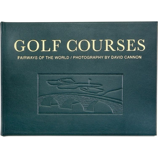 "Golf Courses: Fairways of the World" Book in Green Bonded Leather