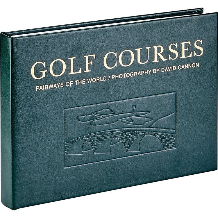 "Golf Courses: Fairways of the World" Book in Green Bonded Leather