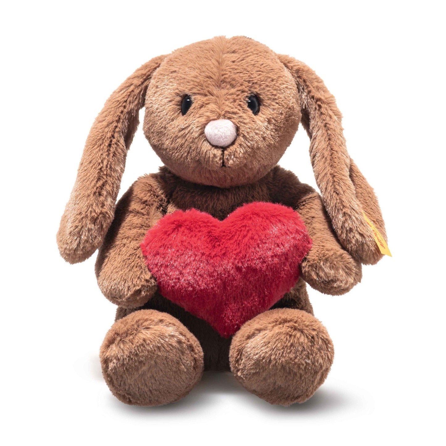 Hoppie Rabbit Brown Plush with Heart - 6"