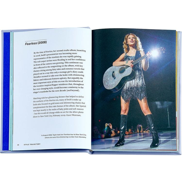 "Icons of Style: Taylor Swift" Book in Lilac Bonded Leather