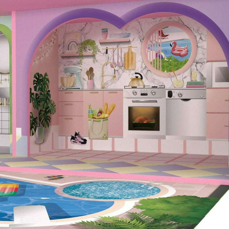 Kids Dreamland Sunset 3-Level Dollhouse Set for 12" Dolls