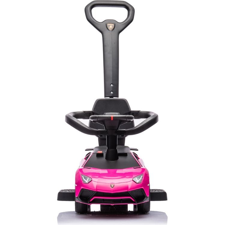 Lamborghini 3-in-1 Push Ride On Toy Car - Pink