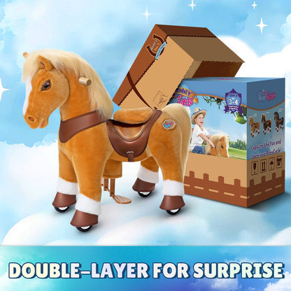 Light Brown Horse Model Y Ride on Toy - Age 3-4 Years