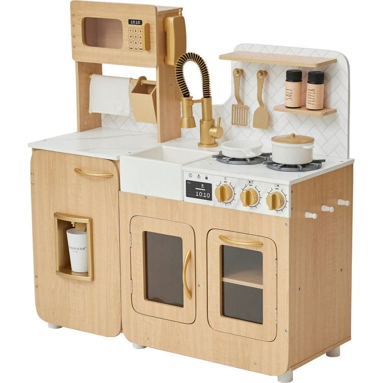 Little Chef Cyprus Play Kitchen with 14-Piece Accessory Set