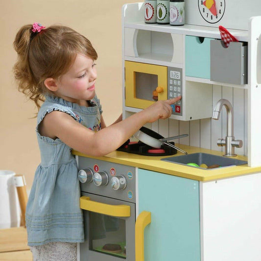 Little Chef Florence Classic Play Kitchen - White/Green & Yellow