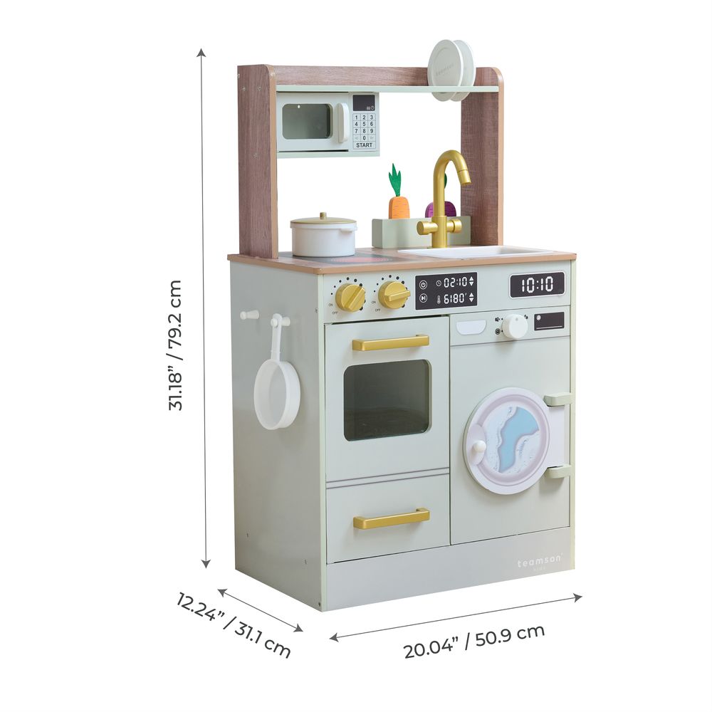 Little Chef Lake Tahoe Wooden Play Kitchen Washer & Mini Garden - Pink