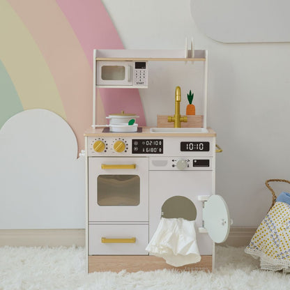 Little Chef Lake Tahoe Wooden Play Kitchen Washer & Mini Garden - White