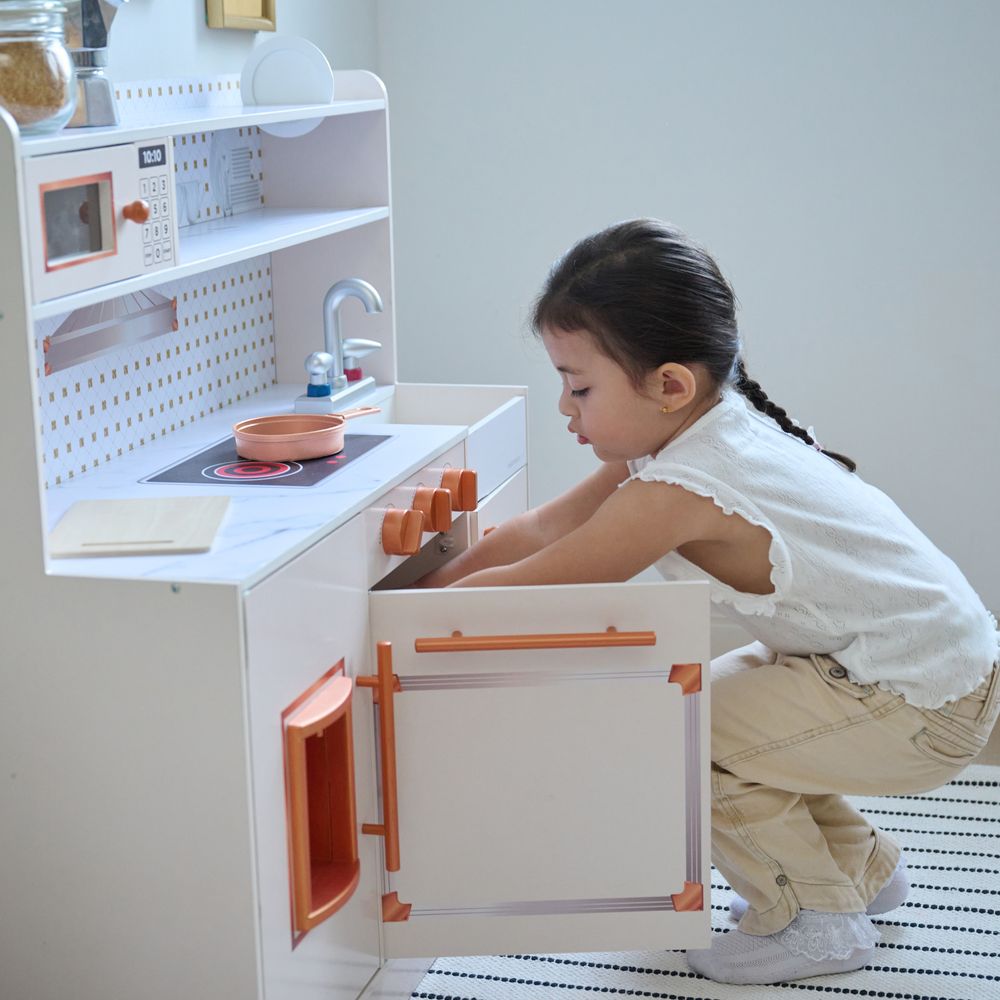 Little Chef St. Louis Wooden Play Kitchen with Sink & Ice Dispenser - Pink
