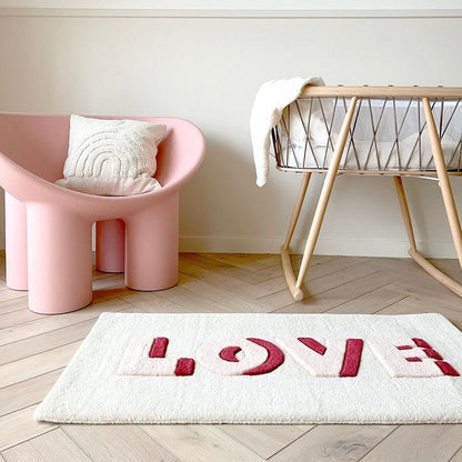 Love Rug - Cream/Red