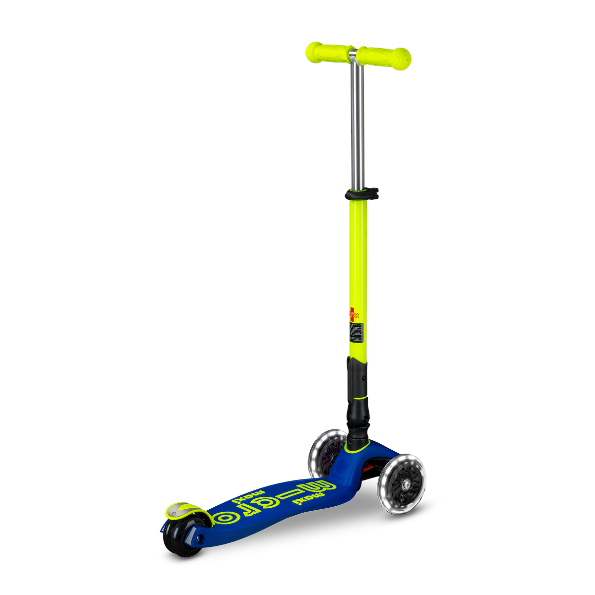 Maxi Deluxe Foldable LED Scooter - Neon Canary Yellow