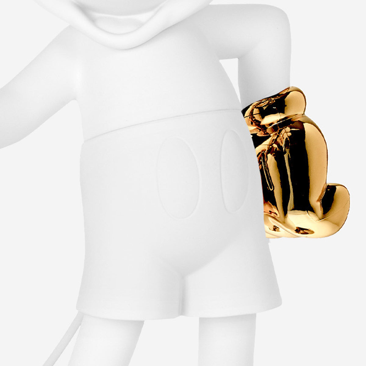 Mickey Mouse Figure White & Gold - 23.6"