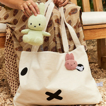 Miffy Flat ECO Corduroy Keychain - Dusty Rose