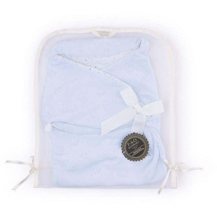 My FAO Doll Swaddle - Light Blue Stars