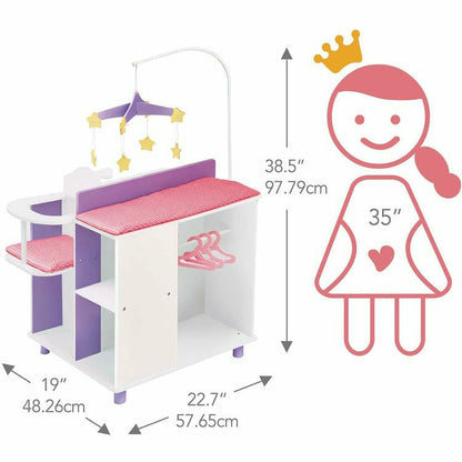 Olivia's Little World - Little Princess Baby Doll Changing Station with Storage