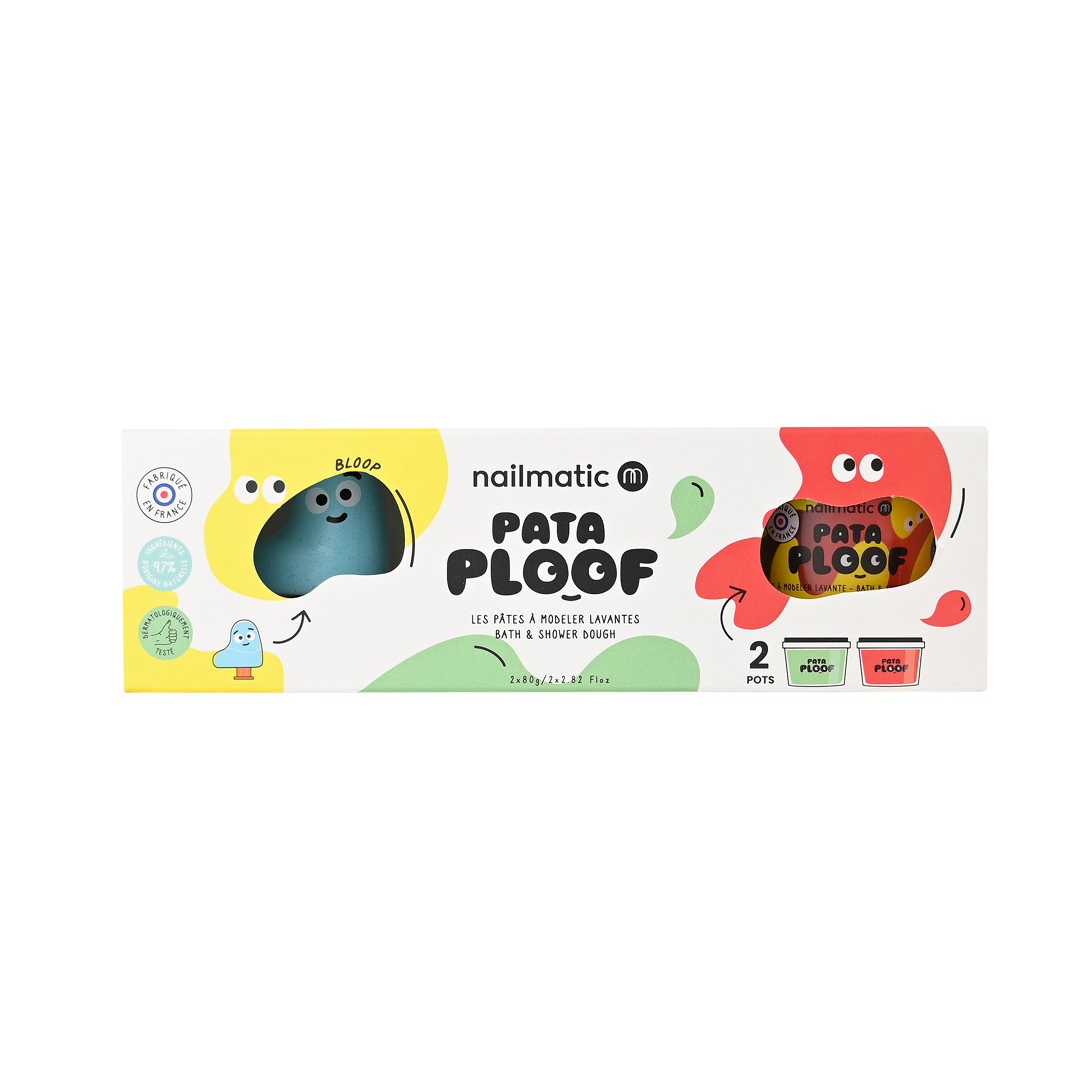 Pataploof Bloop - Bath Dough Set of 2 in Green + Red