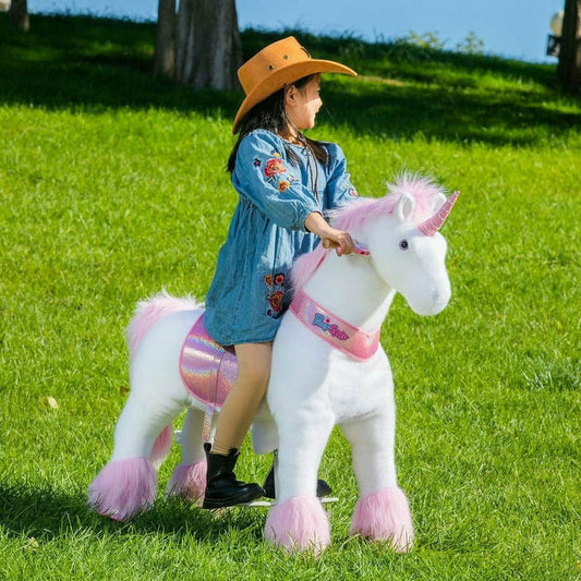 Pink Model U Ride-On Unicorn - 7+ Years