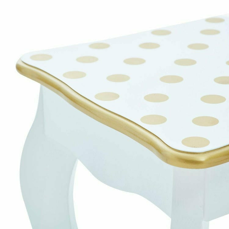 Polka Dot Gisele Play Vanity Set - White/Gold