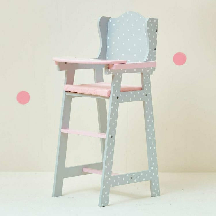 Polka Dots Princess Baby Doll High Chair - Grey
