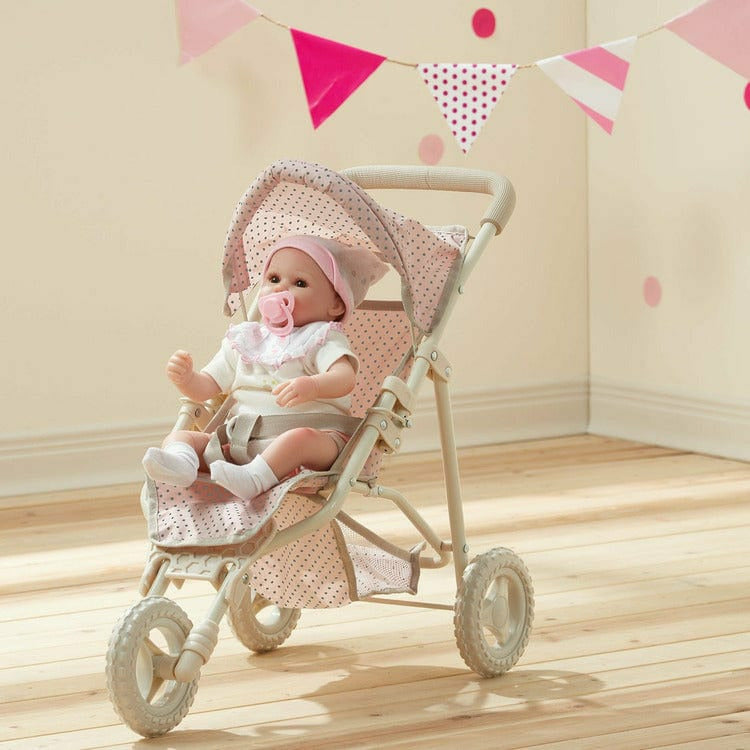 Polka Dots Princess Baby Doll Jogging Stroller - Pink