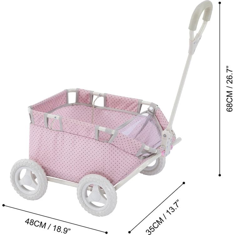 Polka Dots Princess Baby Doll Wagon