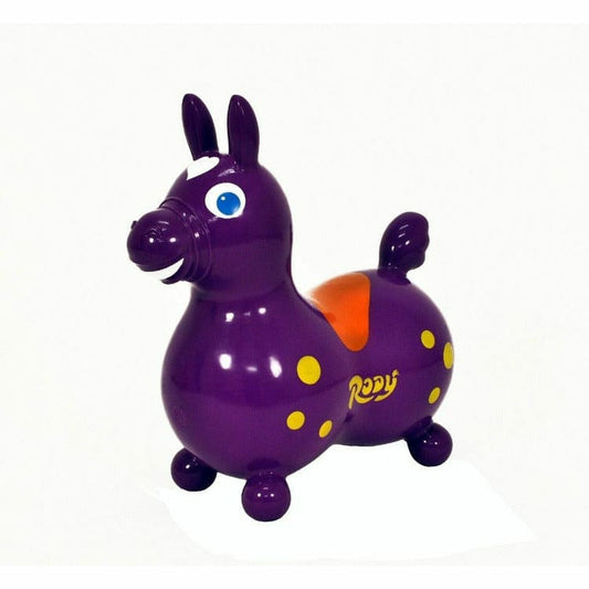Purple Rody Horse Inflatable Bouncer Ride-on