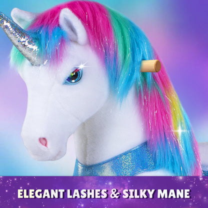 Rainbow Unicorn Model Y Ride on Toy - 3-4 Years