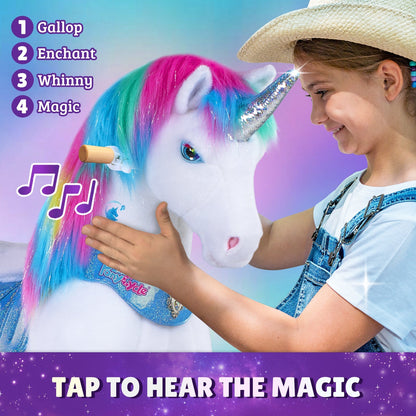 Rainbow Unicorn Model Y Ride on Toy - 3-4 Years