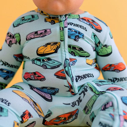 Retro Hot Wheels - Footie Zippered One Piece