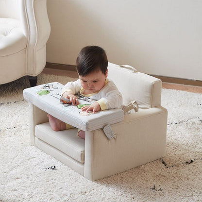Rolling Along Square Interactive Chair - Neutral