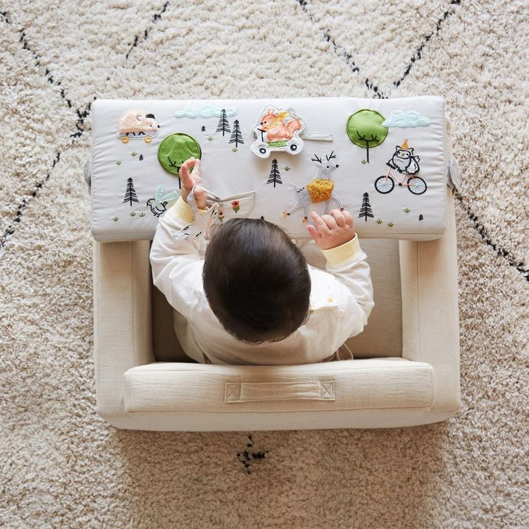 Rolling Along Square Interactive Chair - Neutral