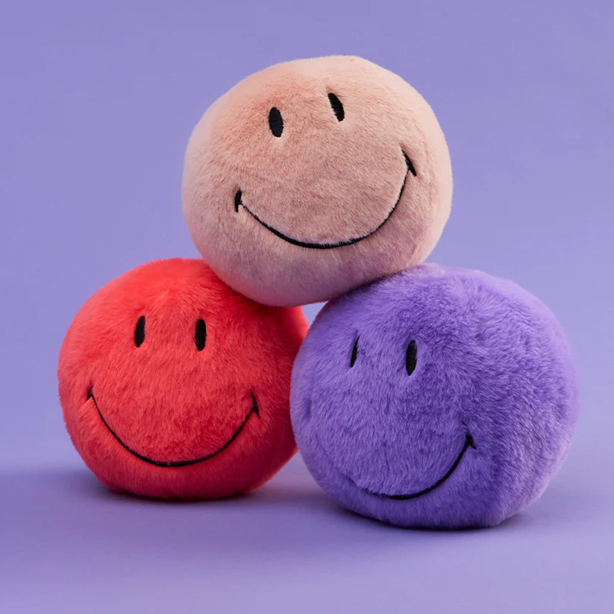 Smiley Bright Purple ECO Fuzzy Plush - 5"