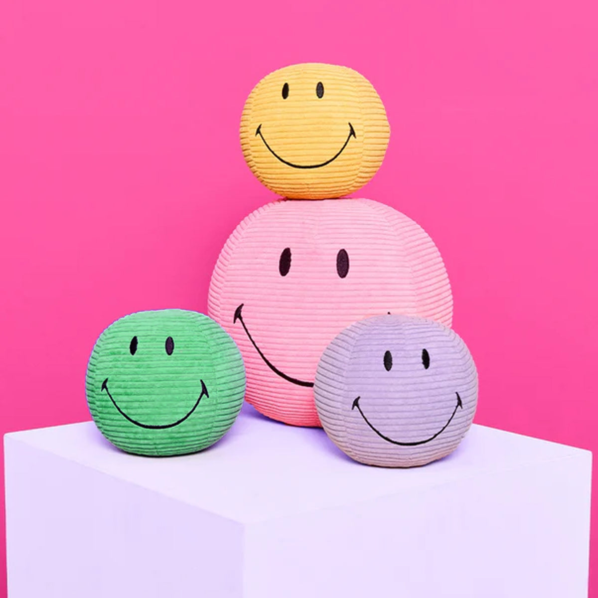 Smiley Green Corduroy ECO Plush - 5"