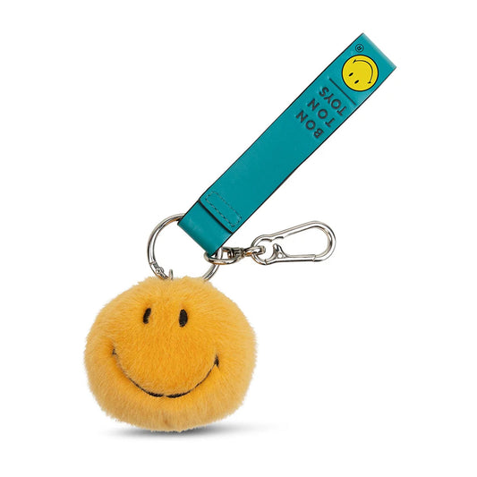 Smiley Yellow ECO Fuzzy Bag Charm - 3"