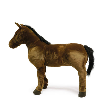 Standing Brown Horse Plush - 31.5"