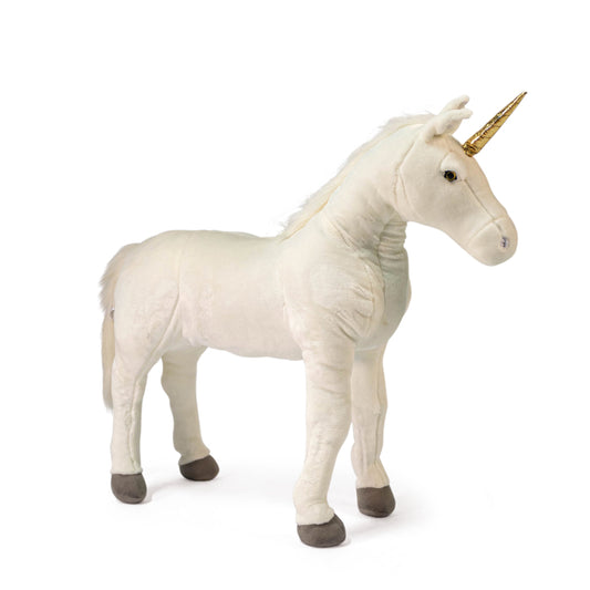Standing White Unicorn Plush - 31.5"