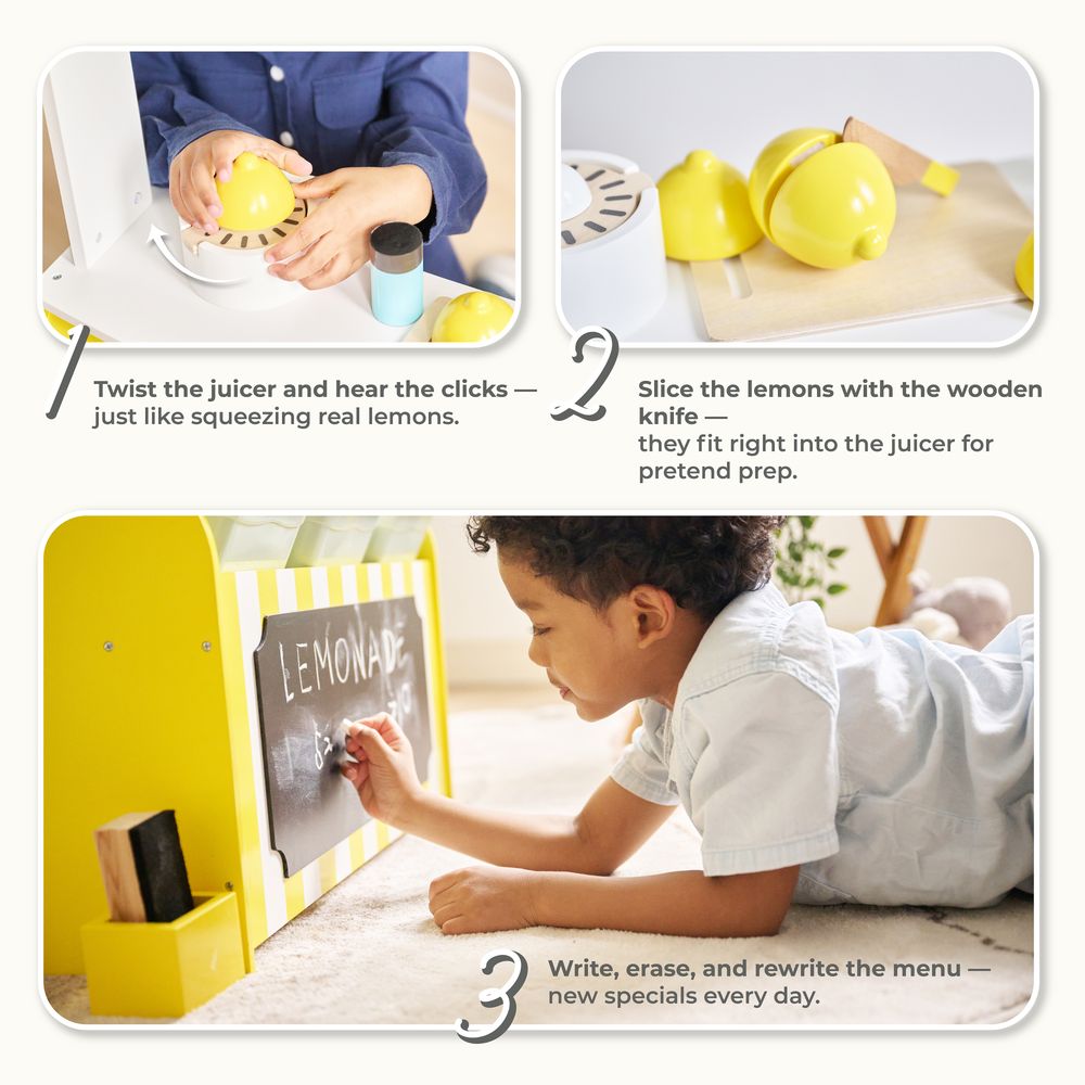 Sunny Citrus Lemonade Stand Playset with Interactive Accessories