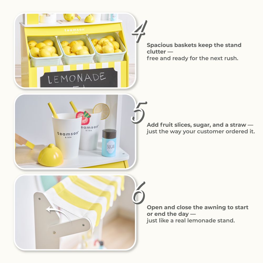 Sunny Citrus Lemonade Stand Playset with Interactive Accessories