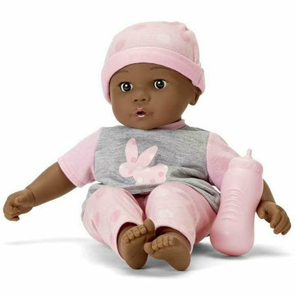 Sweet Smiles Baby Doll - Pink Outfit with Dark Skin Tone