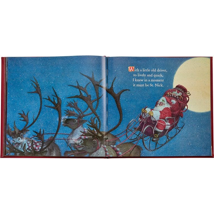 "The Night Before Christmas" Book in Red Bonded Leather