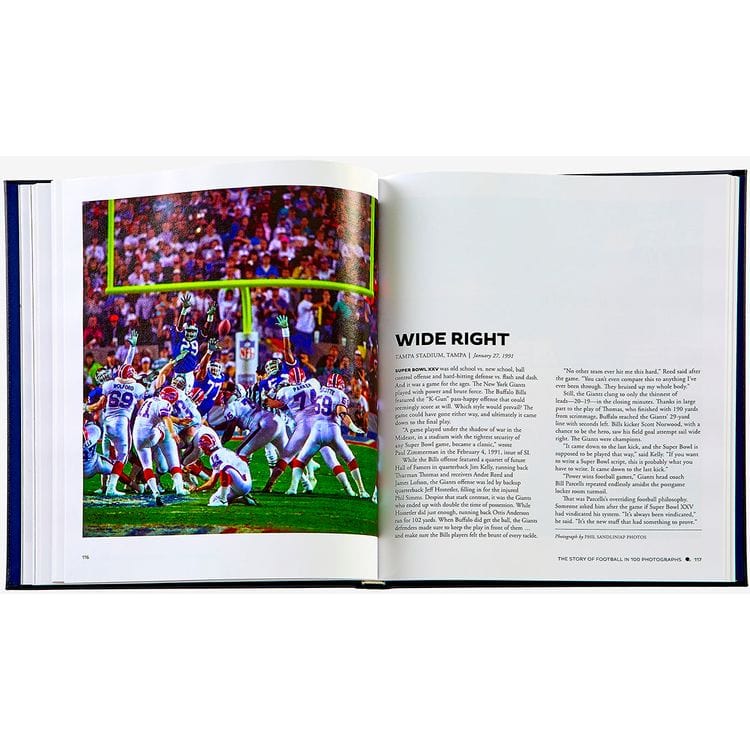 "The Story of Football in 100 Photographs" Book by Sports Illustrated - Navy