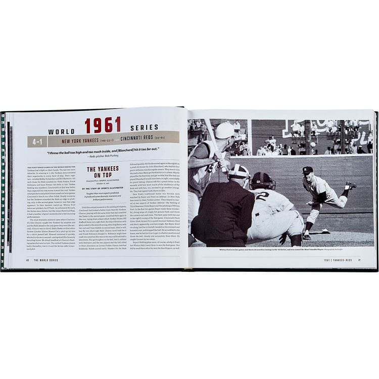 The World Series Book in Green Bonded Leather