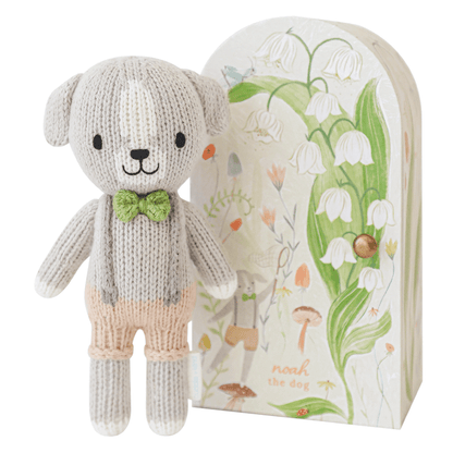 Tiny 6" Noah the Dog Hand-Knit Doll