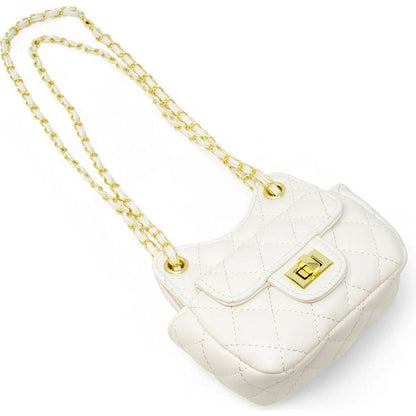 Tiny Quilted Treasure Purse - White