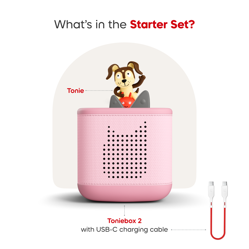 Tonies Playtime Puppy Toniebox 2 Starter Set - Cloud Pink