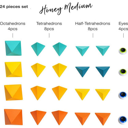 Trido Honey Medium Magnet Building Set - 24 Pieces