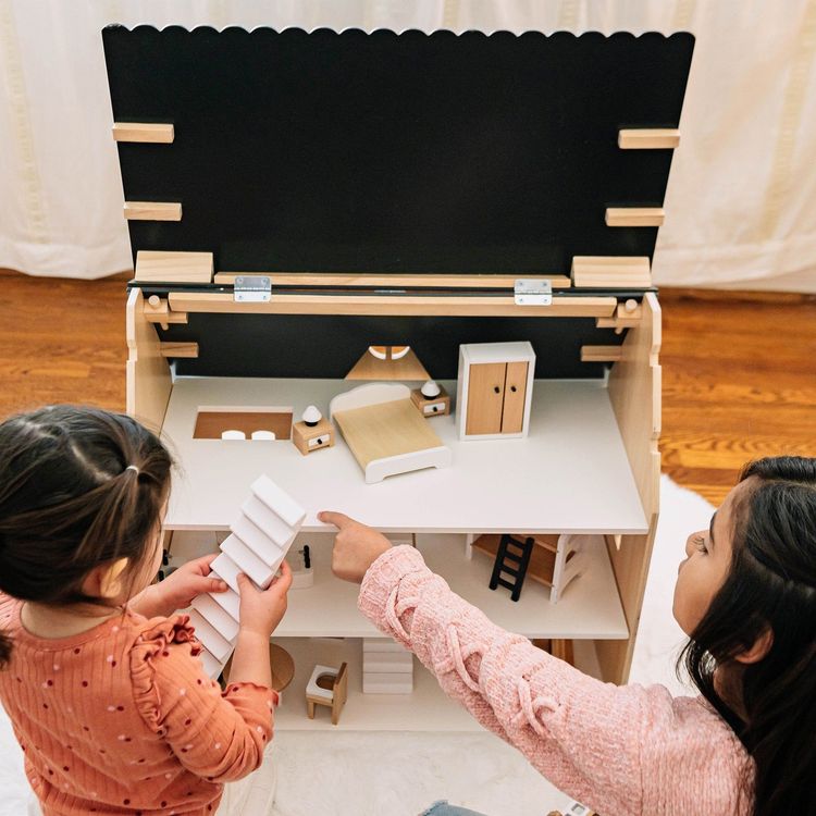 Two-story Wooden Dollhouse