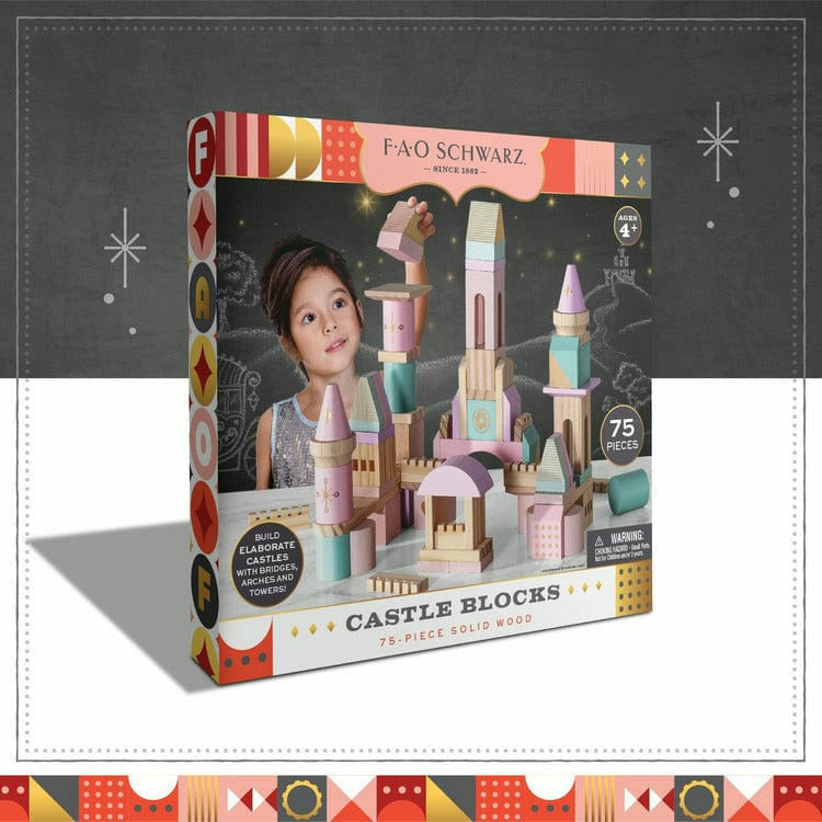 Wood Castle Blocks 75pcs