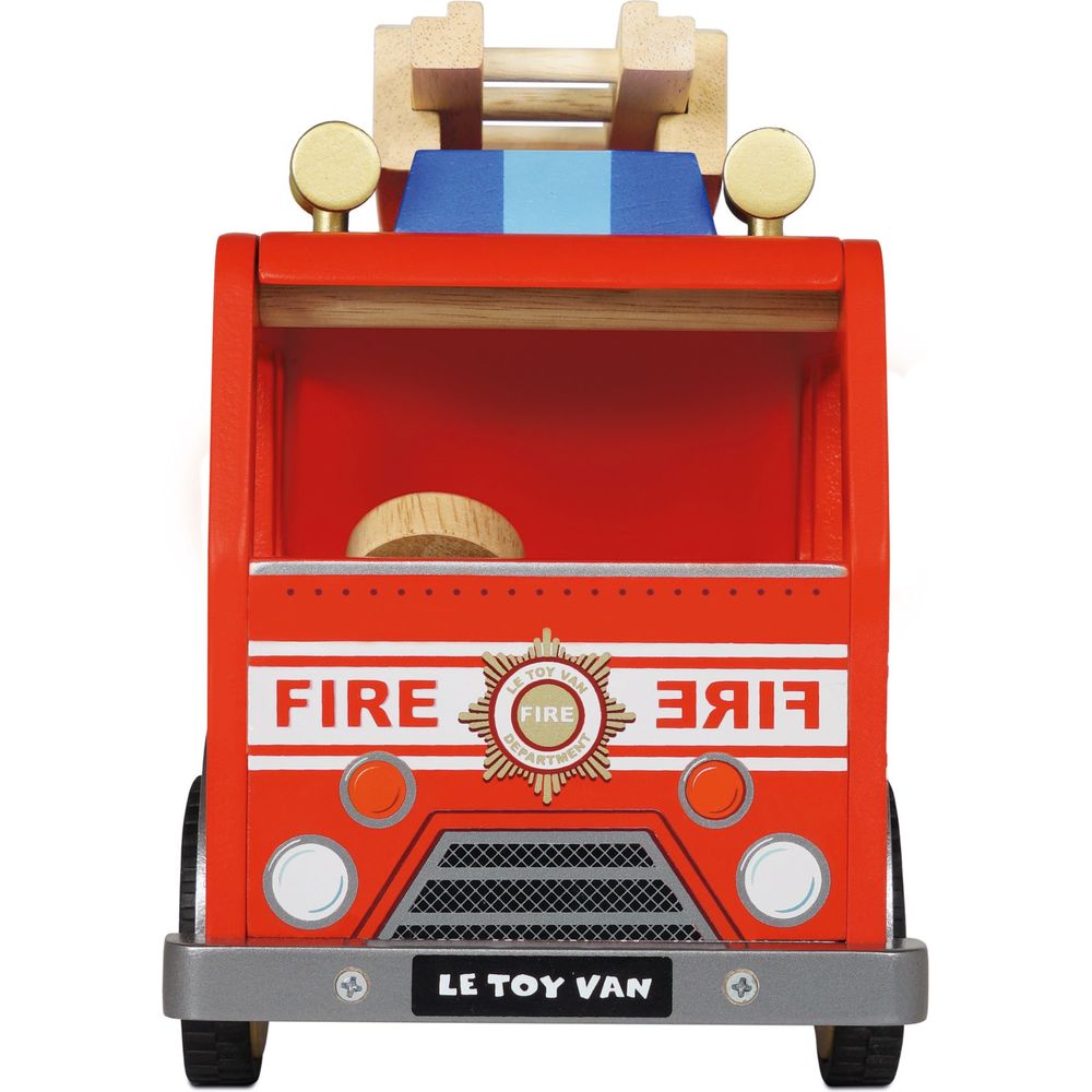 Wood Fire Engine with Firefighters